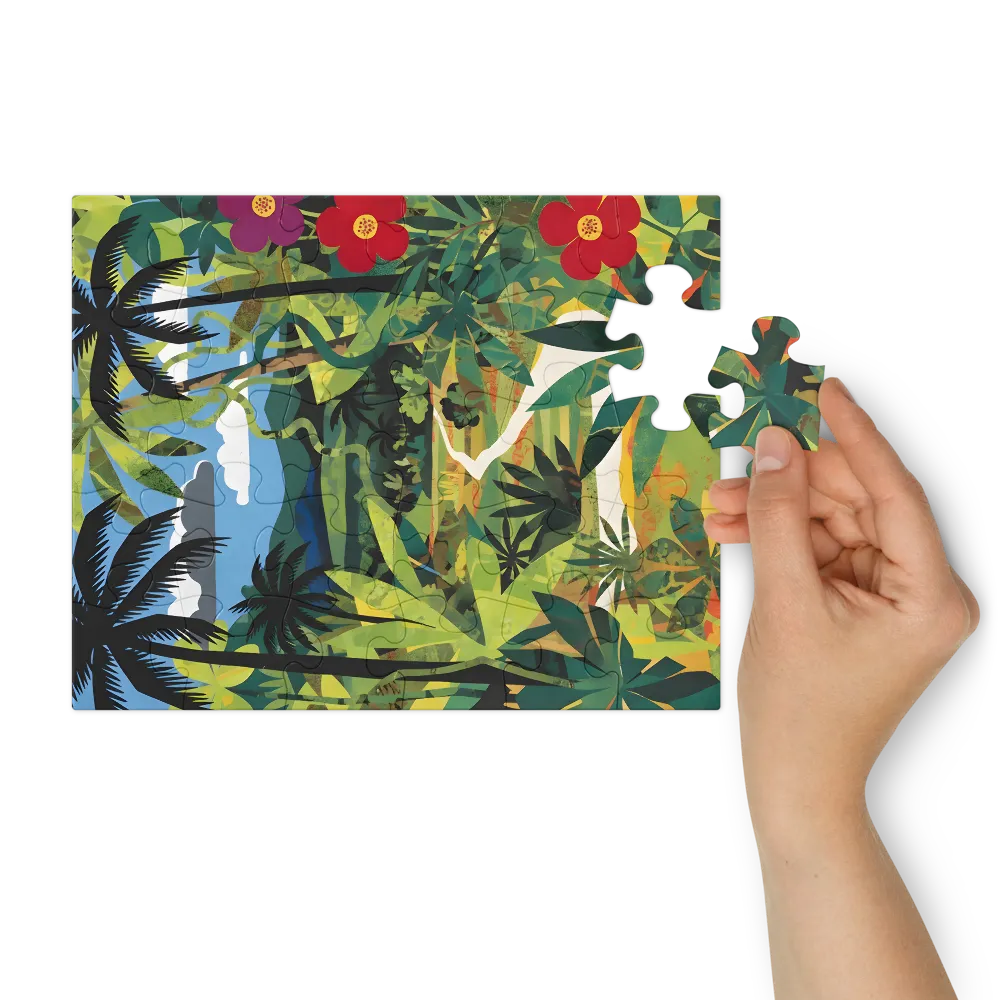 Jungle Path 
 Jigsaw Puzzle in Tin Box