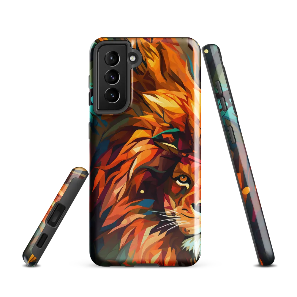 Majestic Gaze: The Polygonal Lion