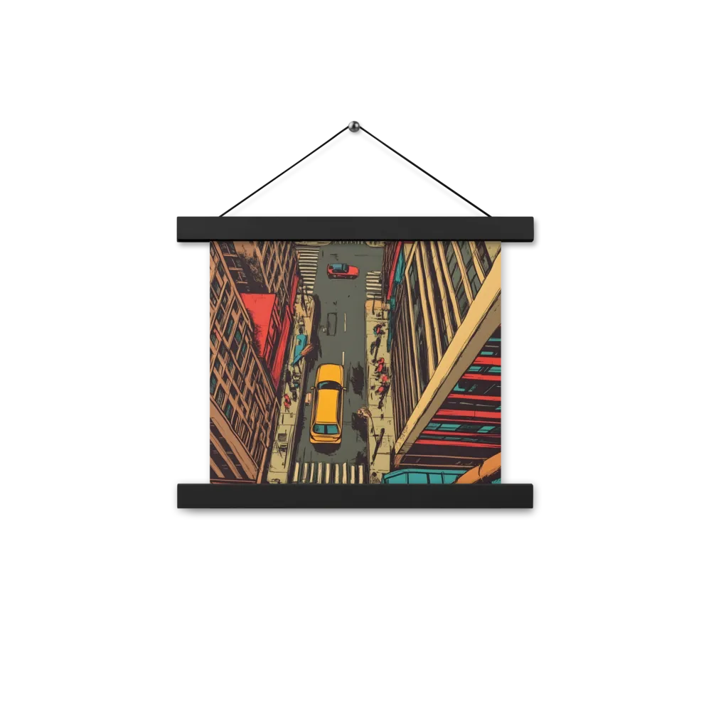 Urban Symphony | Poster With Black Wood Hanger | 10″×10″