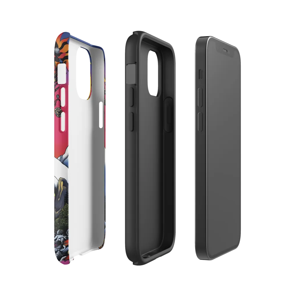 Mystical Majesty of the Psychedelic Deer | Phone Case |  12 mini | Tough Case | Matte