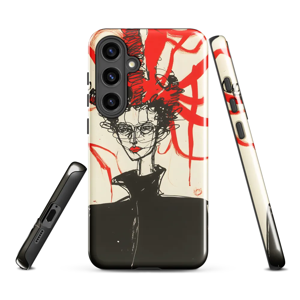 Dramatic Elegance in Red and Black