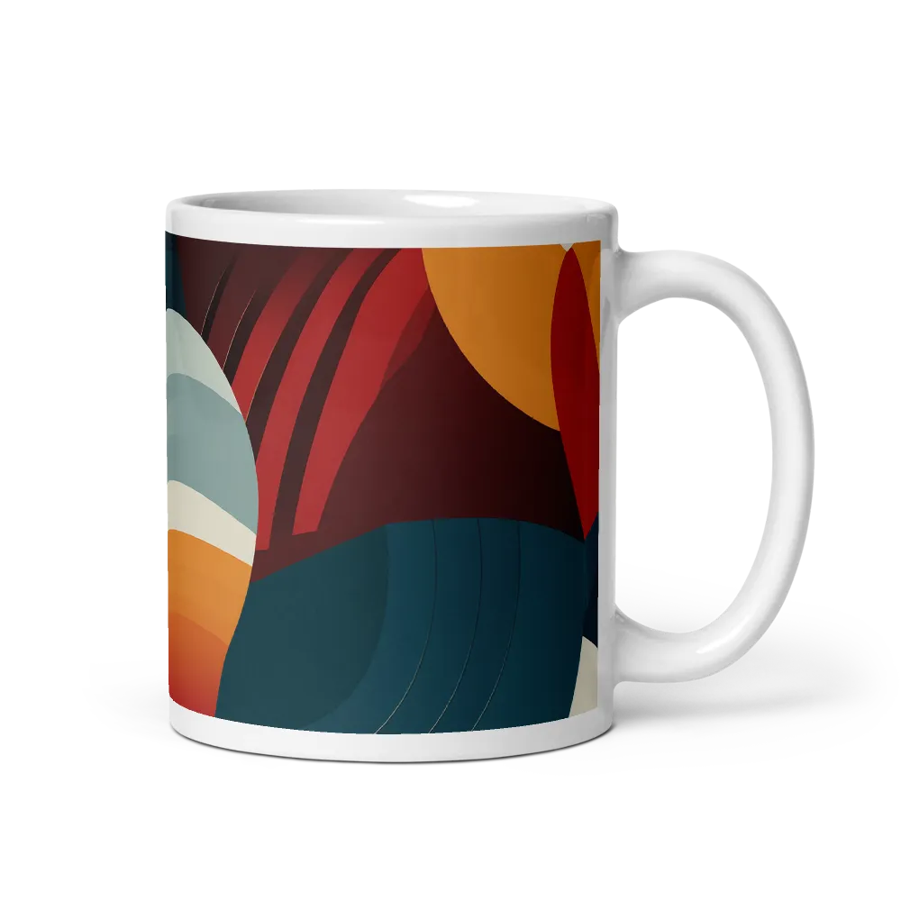 Dynamic Abstractions: A Dance of Forms and Colors | Mug with White inside | 11 oz