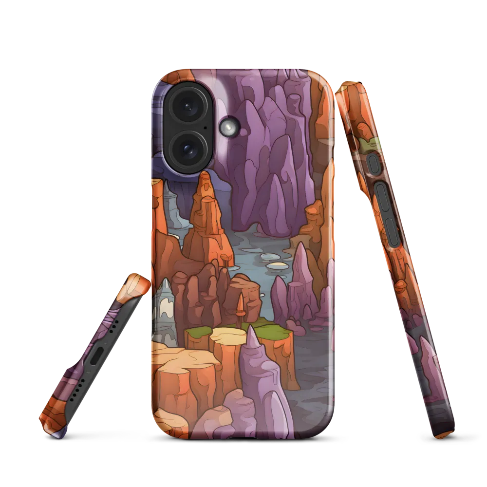 Vibrant Rockscape: A Digital Odyssey | Phone Case |  16 | Snap Case | Glossy