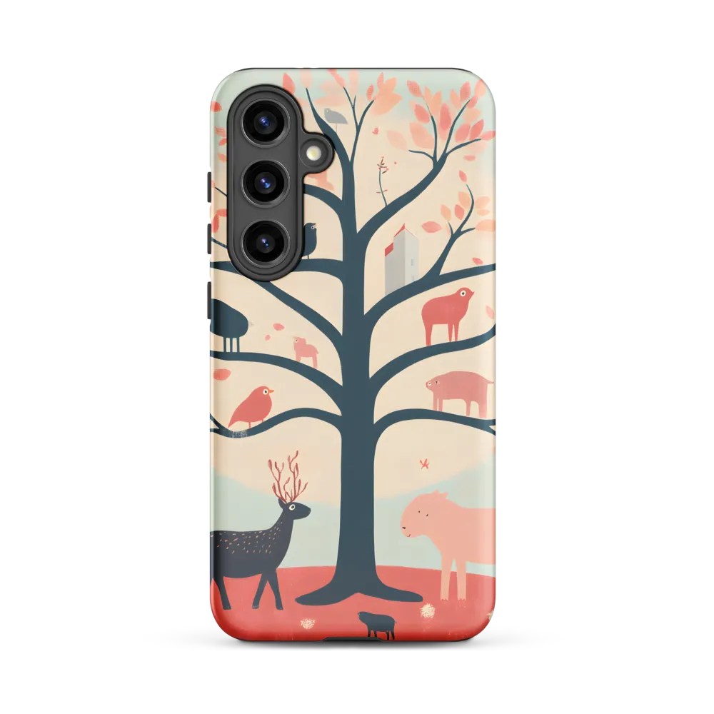Whimsical Tree with Playful Creatures