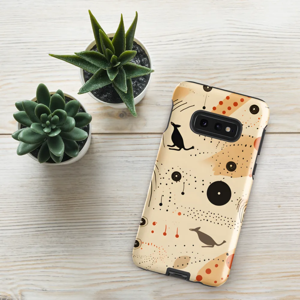 Playful Patterns in Earth Tones | Phone Case |  S10e | Tough Case | Glossy