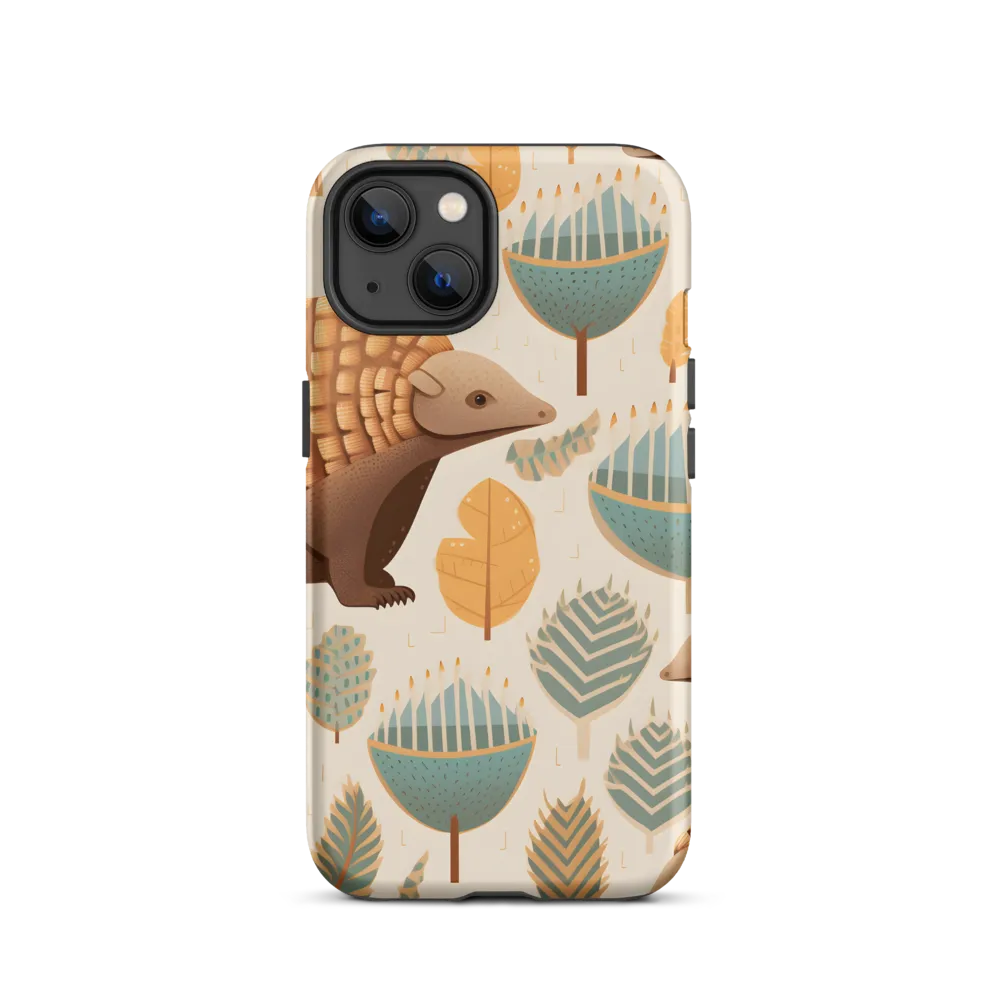 Pangolins in a Whimsical Habitat | Phone Case |  13 | Tough Case | Matte