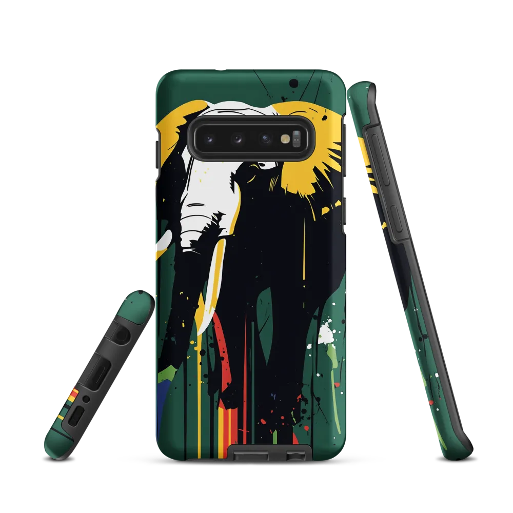 Majestic Minimalism: The Colorful Elephant