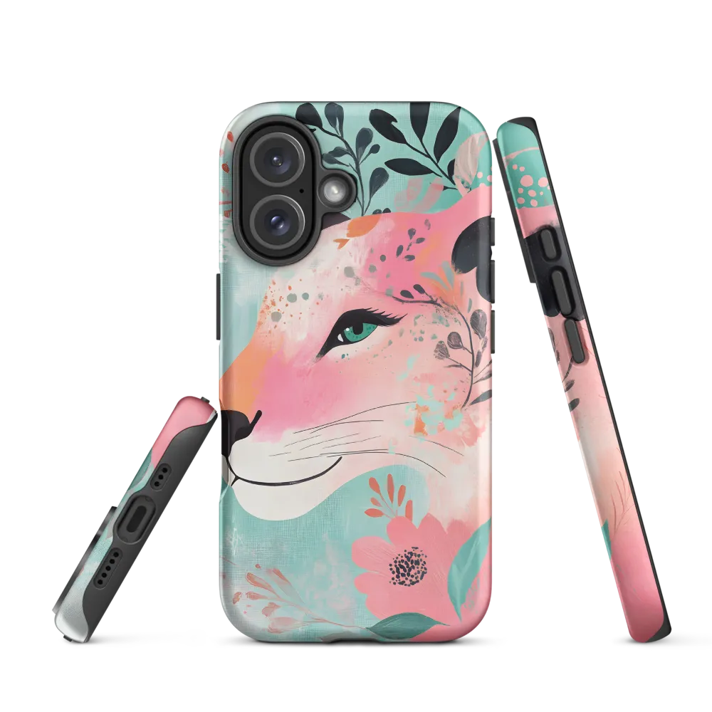 Whimsical Majesty: A Floral Lion | Phone Case