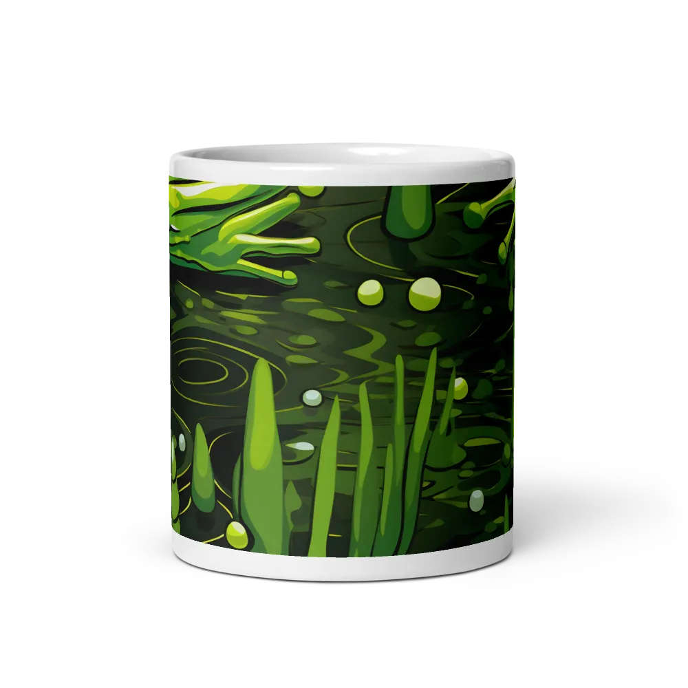 Green Harmony: Life Beneath the Surface | Mug with White inside | 11 oz