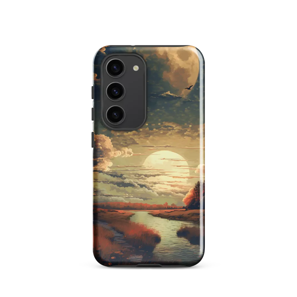 Whispers of Dusk: A Tranquil River Landscape