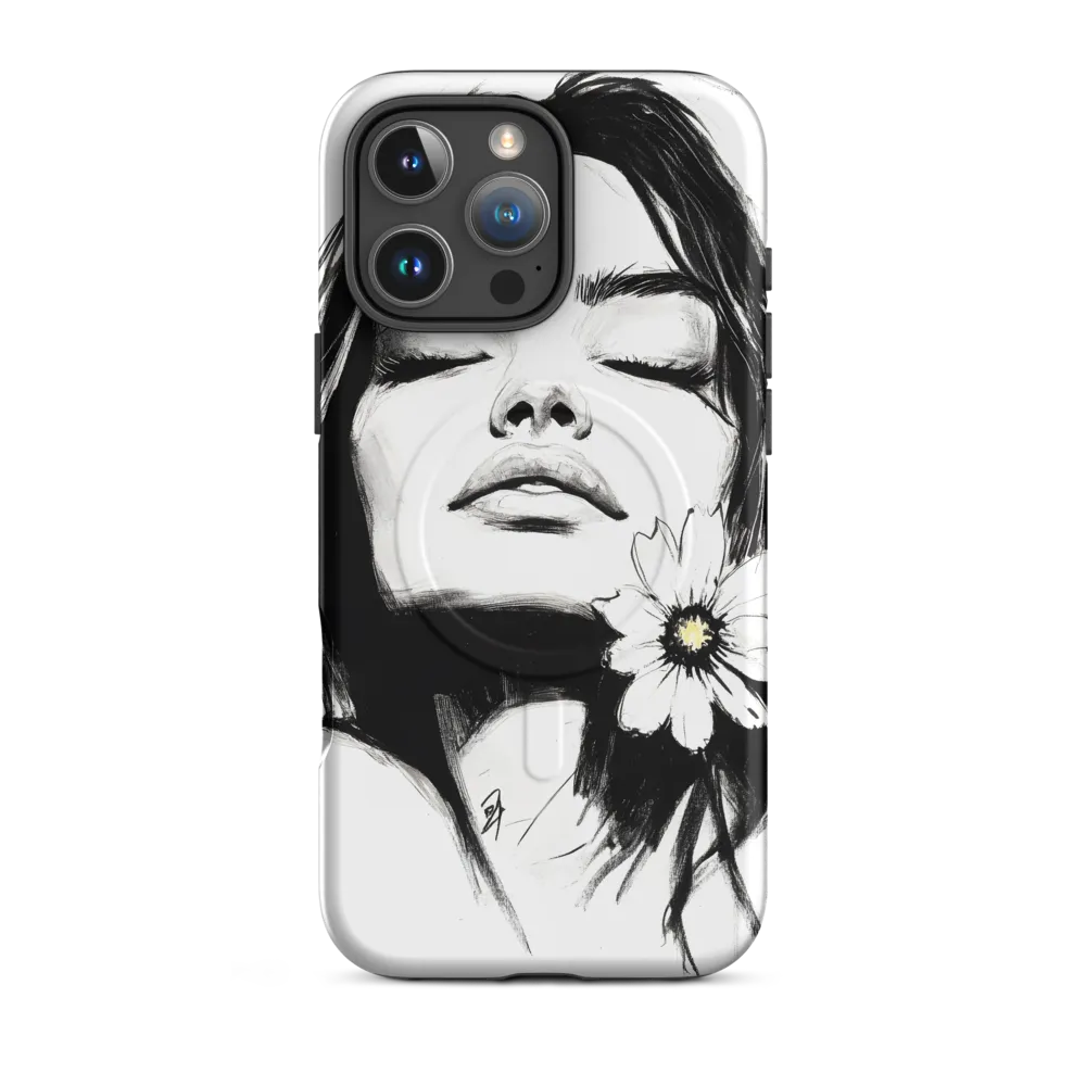 Serenity in Ink | Phone Case |  16 Pro Max | MagSafe® Tough Case | Matte