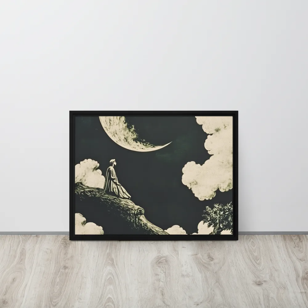 Whispers of the Moon | Canvas with Black Frame | 18″×24″