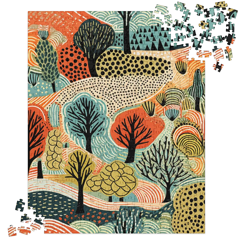 Whimsical Forest Patterns | Jigsaw Puzzle | 520 pieces