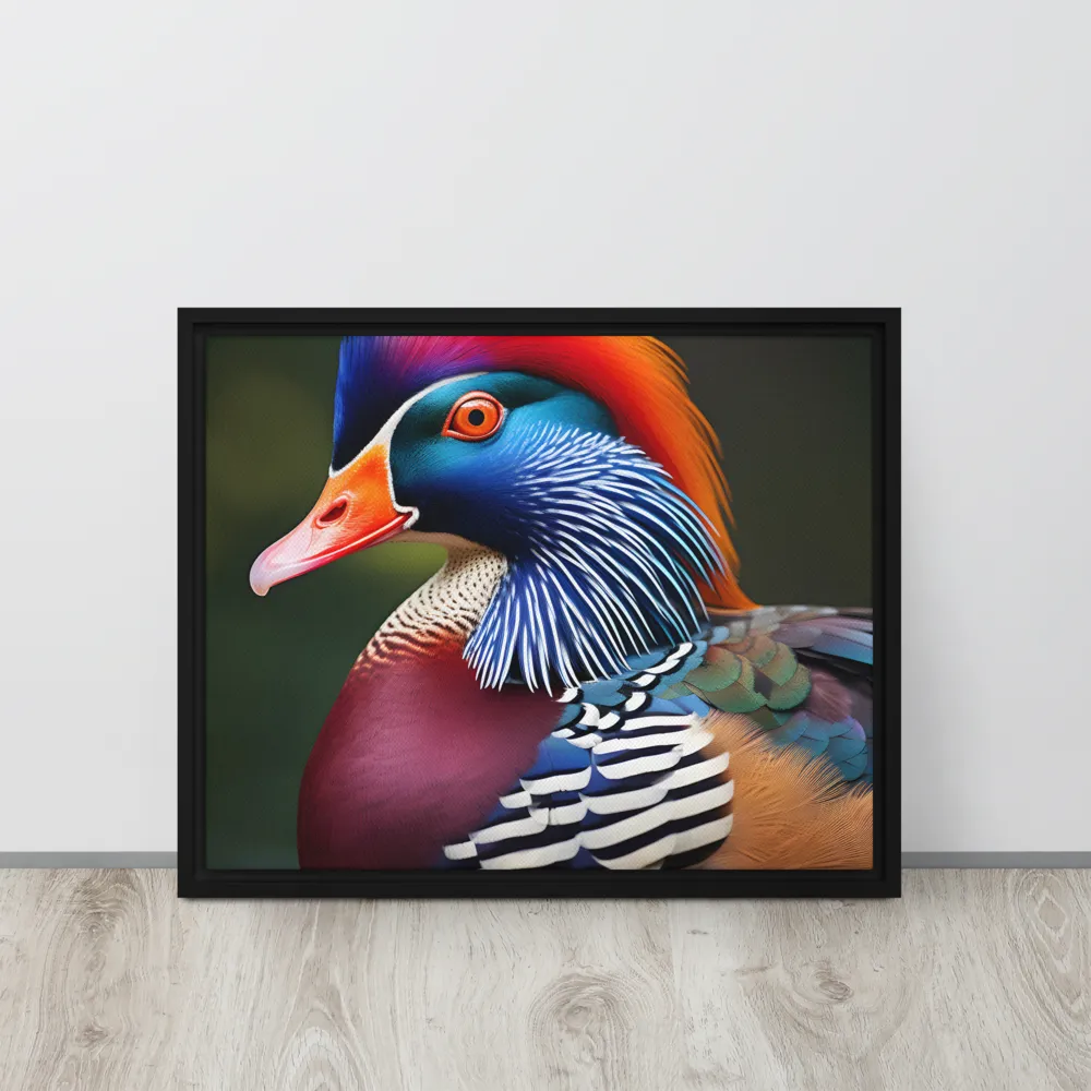 The Majestic Mandarin | Canvas with Black Frame | 16″×20″