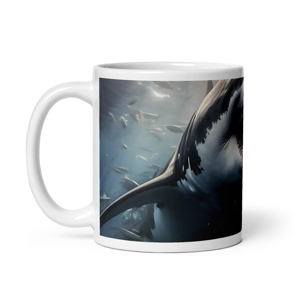 The Apex Predator: An Underwater Encounter | Mug with White inside | 11 oz