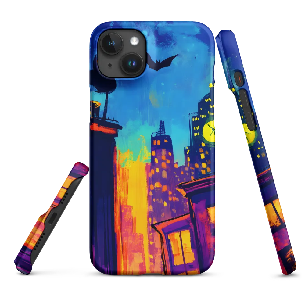 Midnight Clock over Neon Rooftops