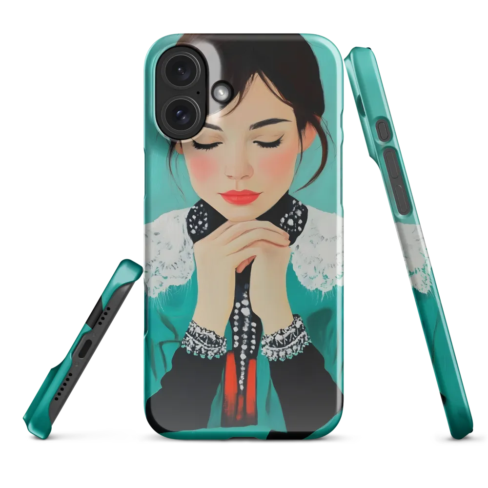 Serenity in Turquoise | Phone Case |  16 Plus | Snap Case | Glossy
