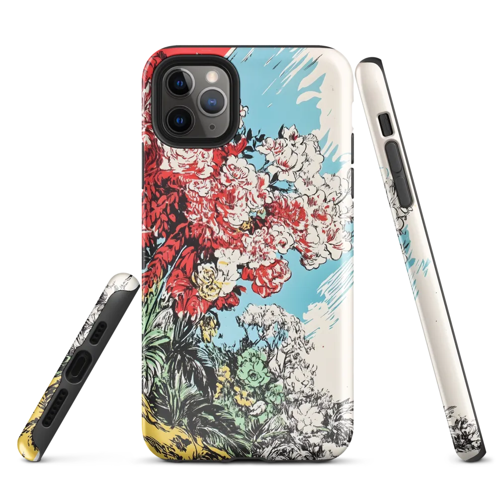 Floral Symphony in Bold Colors | Phone Case |  11 Pro Max | Tough Case | Glossy