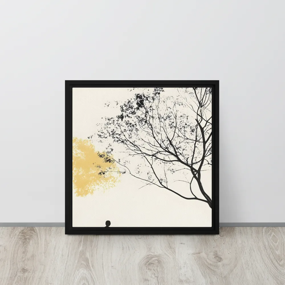 Whispers of Solitude | Canvas with Black Frame | 16″×16″