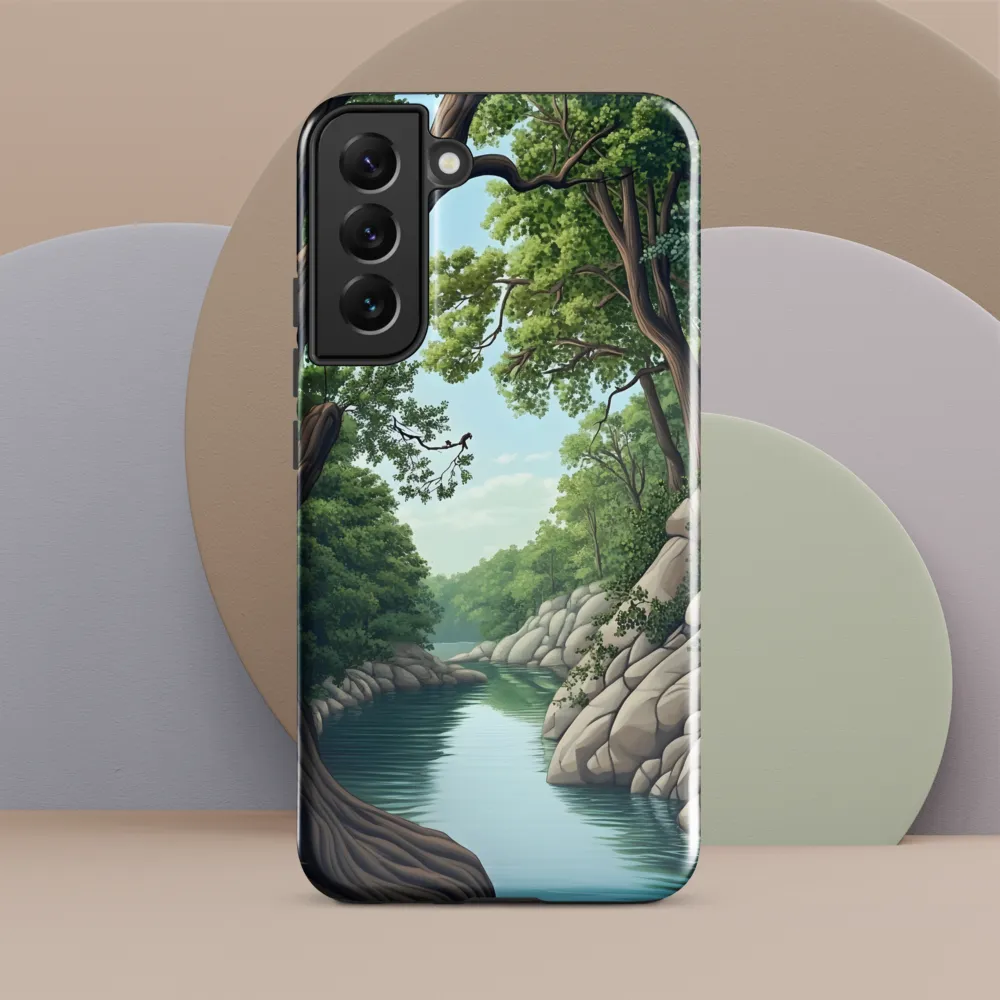 Tranquil Reflections: A Serene River Landscape