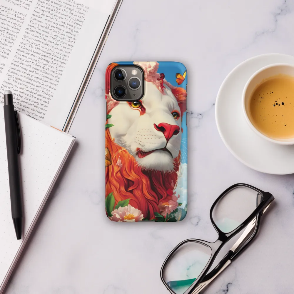 Majestic Lion Amidst Floral Splendor