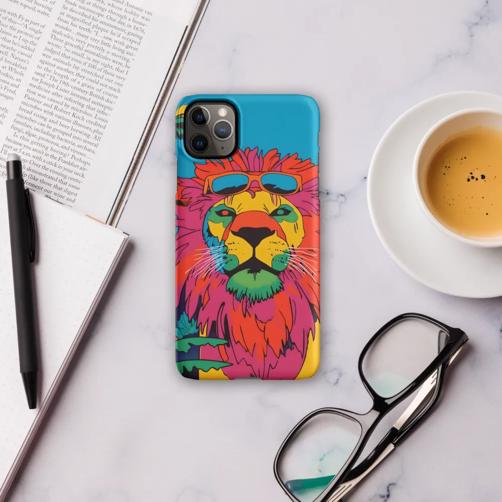 Lion with Sunglasses: A Vibrant Tropical Portrait