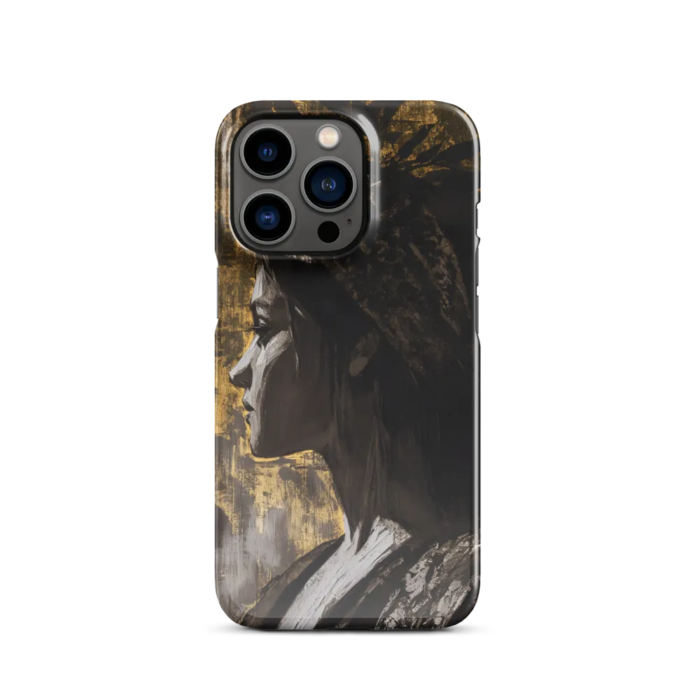 Golden Elegance: A Modern Profile Portrait