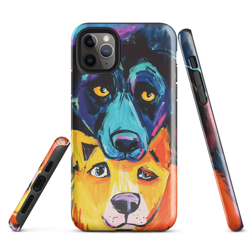 Vibrant Companions: An Expression of Canine Spirit | Phone Case |  11 Pro Max | Tough Case | Glossy