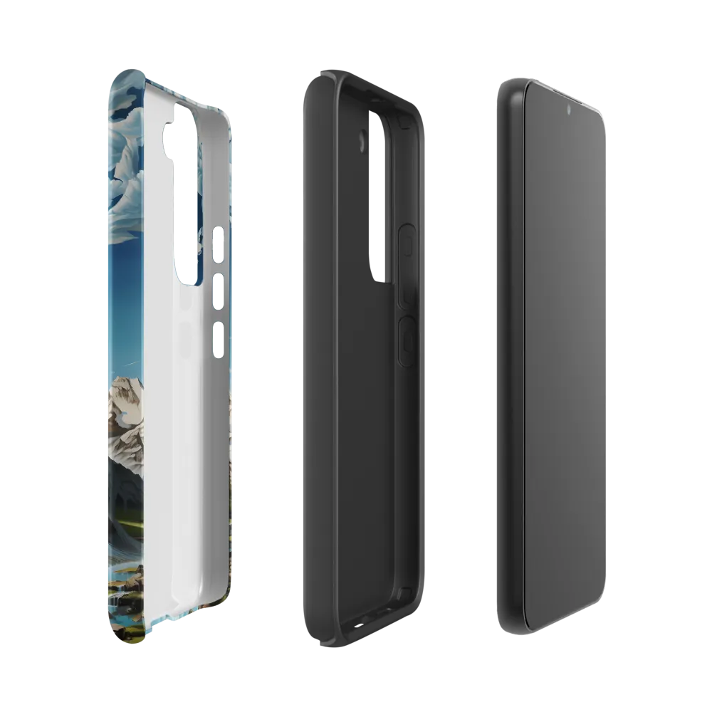 Majestic Cascade: A Mountain Masterpiece | Phone Case |  S22 | Tough Case | Matte
