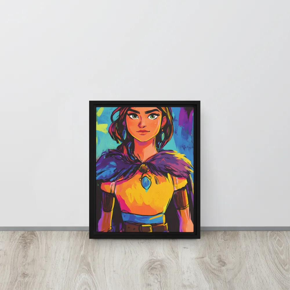 Guardian of Colors | Canvas with Black Frame | 11″×14″
