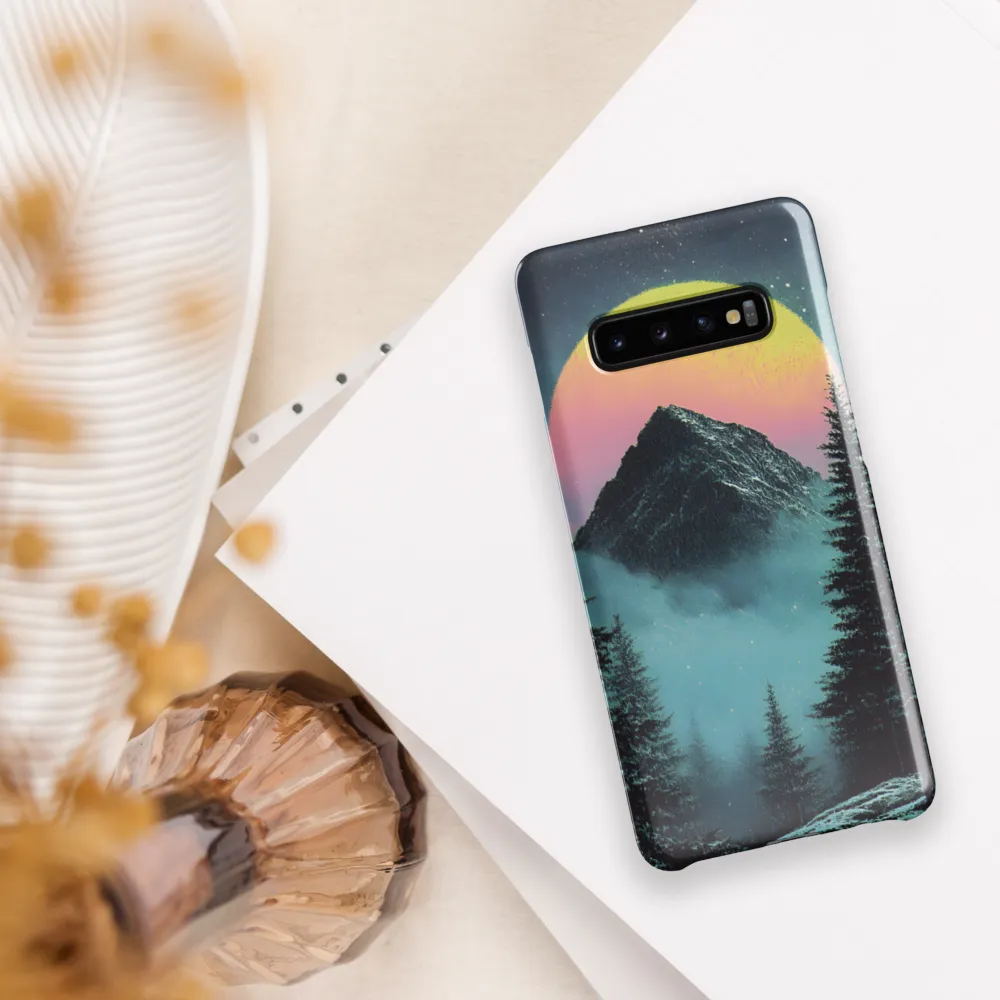 Ethereal Peaks Under Celestial Lights | Phone Case |  S10 Plus | Snap Case | Glossy