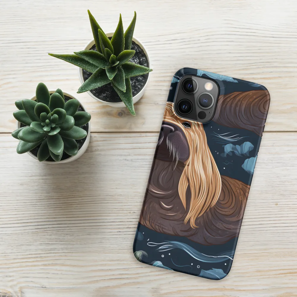 Whimsical Walruses in Deep Blue