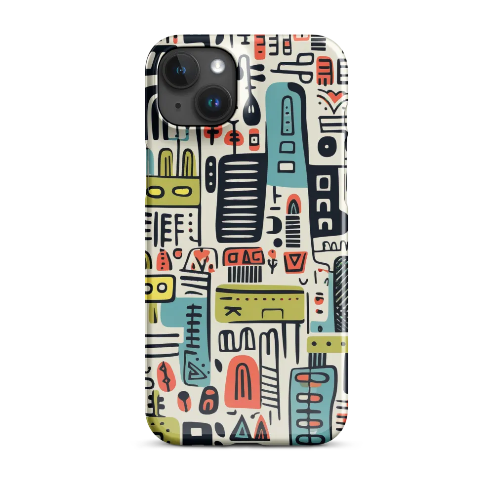 Urban Whimsy: A Playful Cityscape | Phone Case |  15 Plus | Snap Case | Glossy