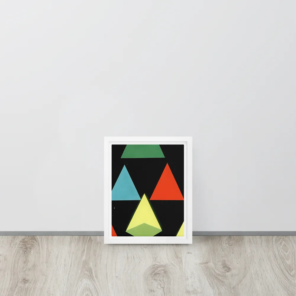Geometric Harmony in Color | Canvas with White Frame | 8″×10″