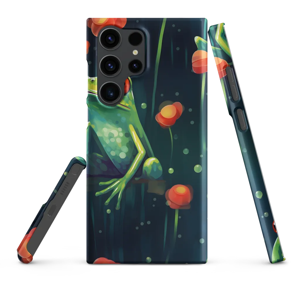 Playful Frogs in a Lush Pond | Phone Case