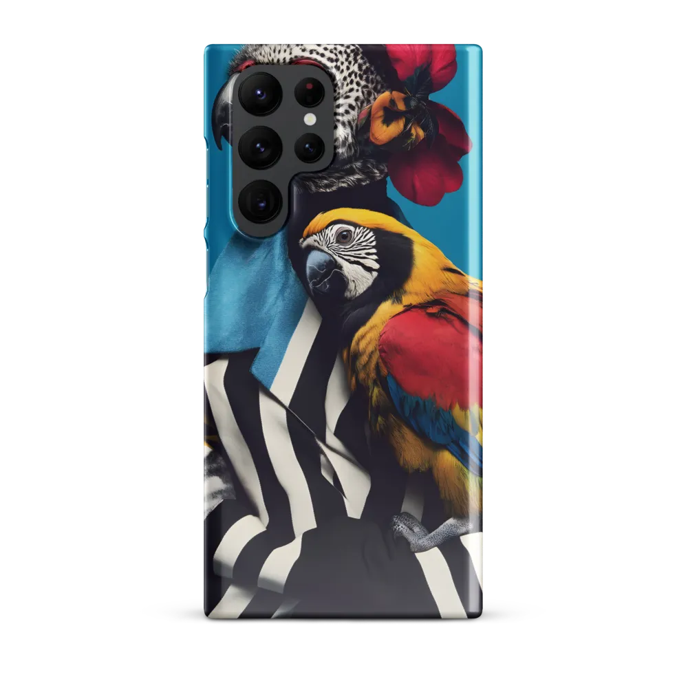 Vibrant Fusion of Flora and Fauna | Phone Case |  S22 Ultra | Snap Case | Glossy