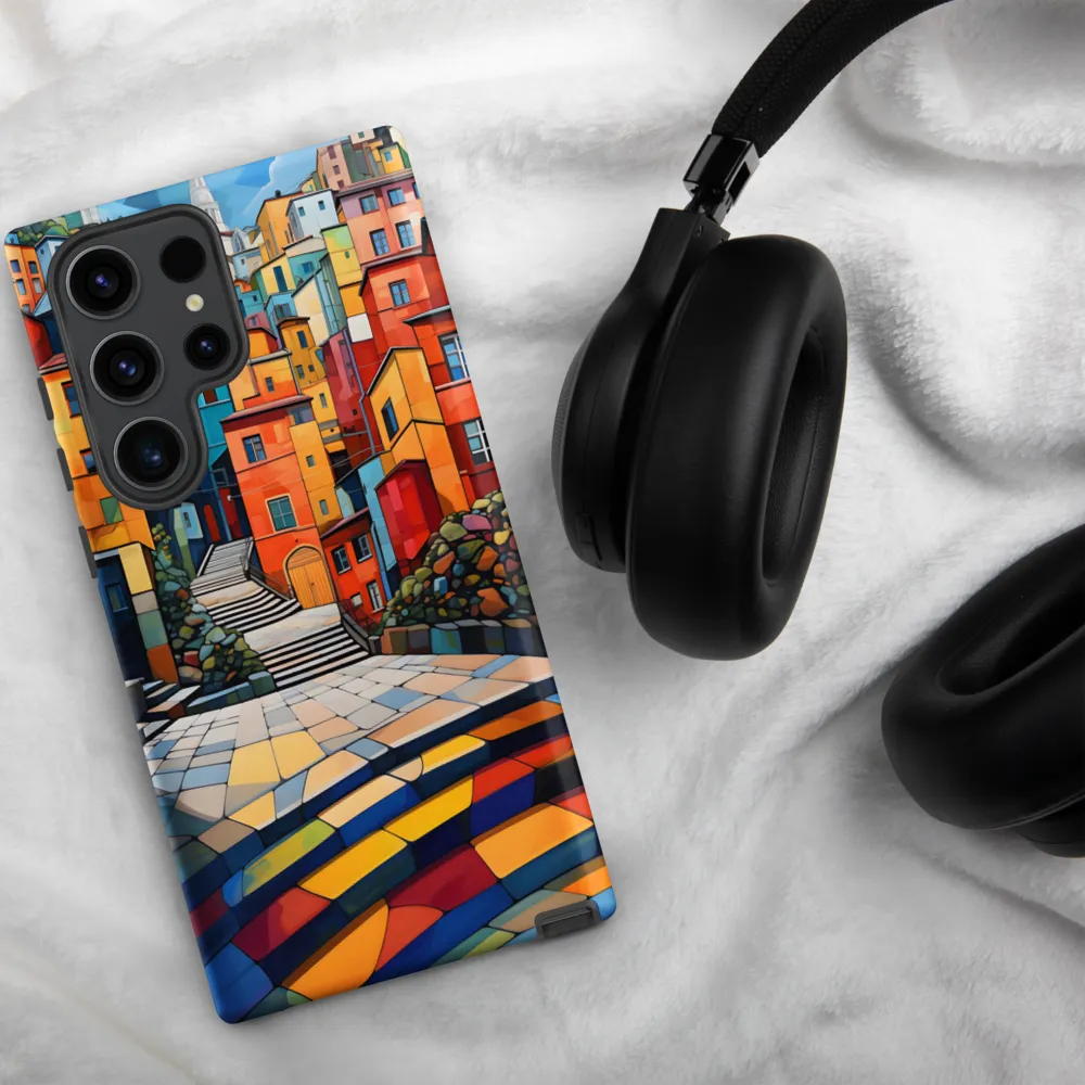 Vibrant Village: A Cubist Journey
