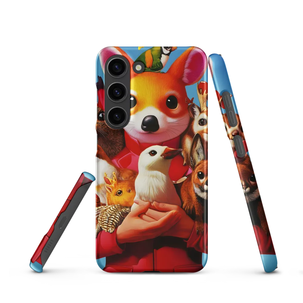 Harmony in Whimsy: A Modern Animal Ensemble | Phone Case |  S23 | Snap Case | Matte