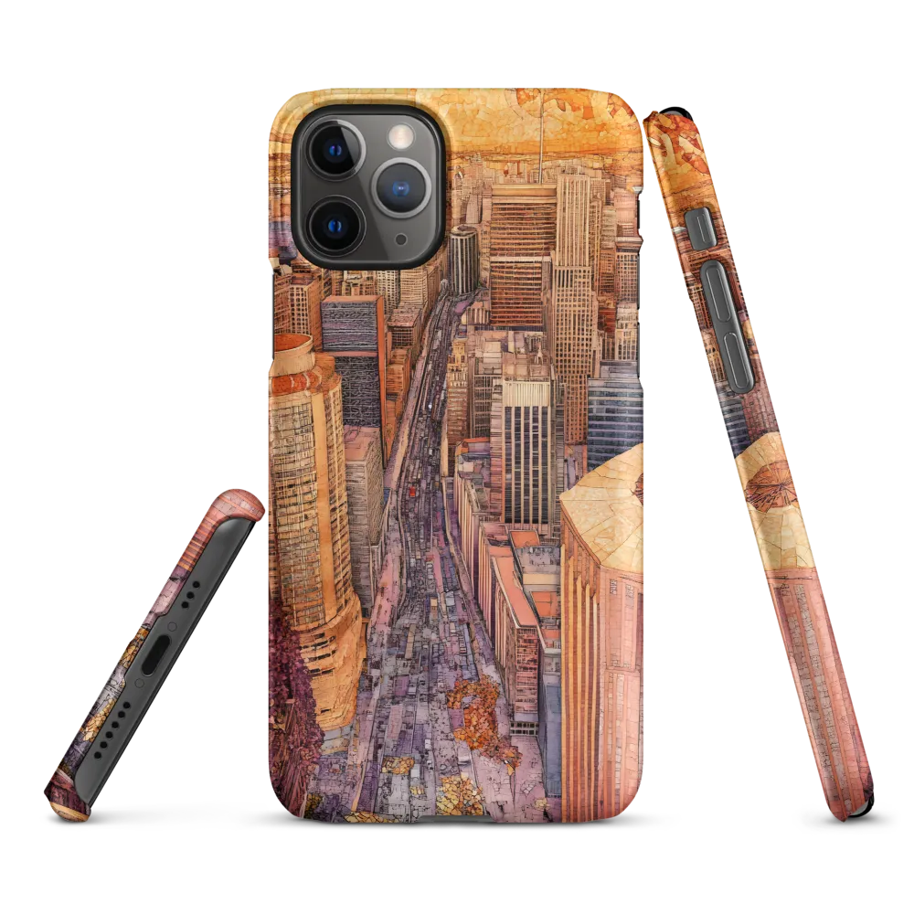 Mosaic Cityscape at Dusk