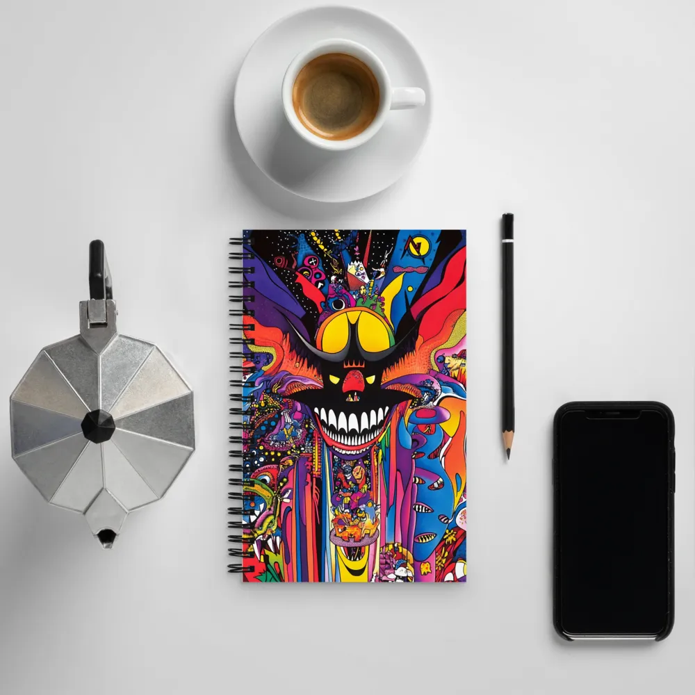 Whimsical Chaos: A Psychedelic Journey | Spiral Notebook