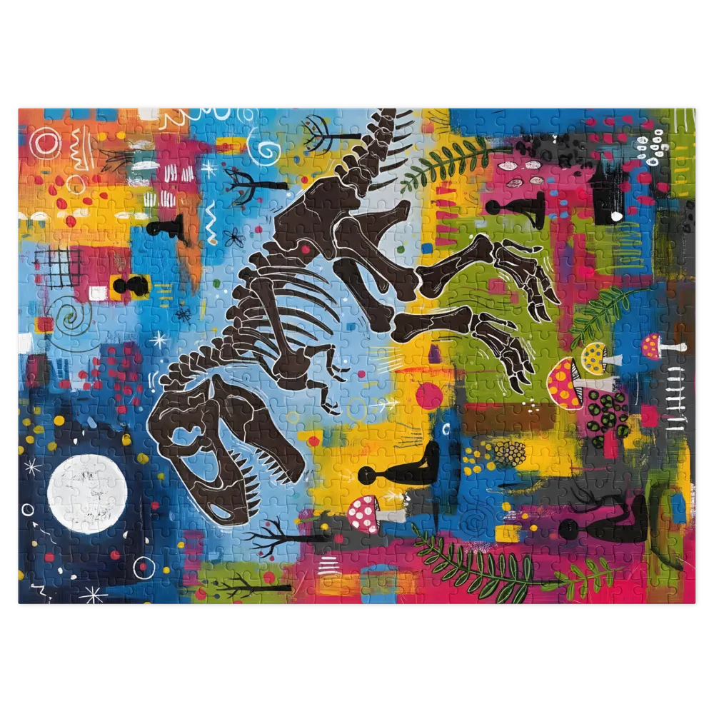 Cosmic Dinosaur Dream 
 Jigsaw Puzzle in Tin Box