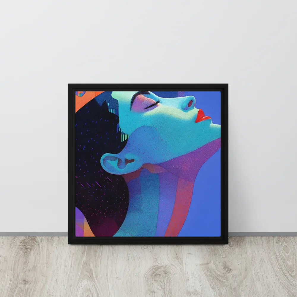 Ethereal Reverie | Canvas with Black Frame | 16″×16″