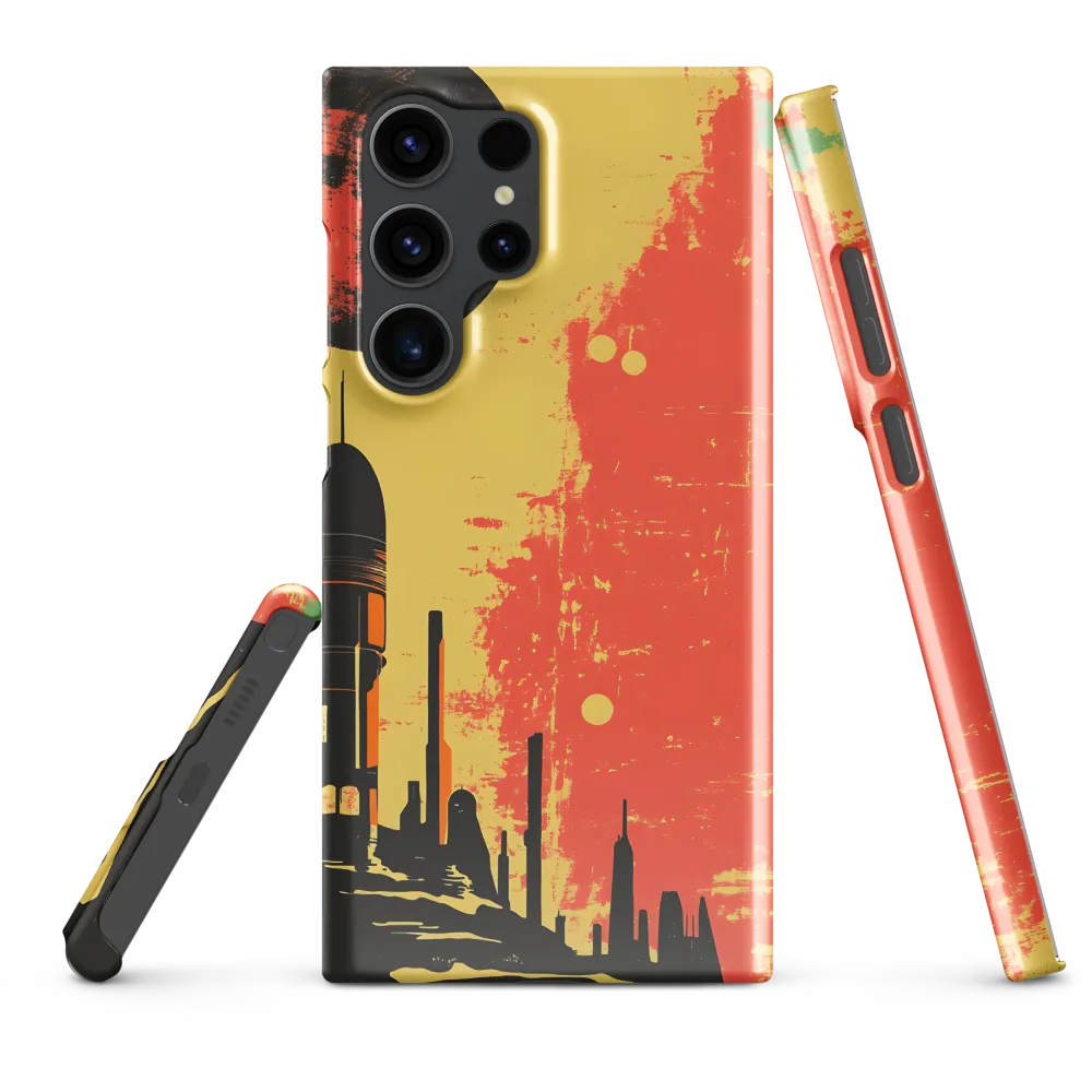 Journey to the Stars: A Retro-Futuristic Landscape | Phone Case |  S23 Ultra | Snap Case | Glossy