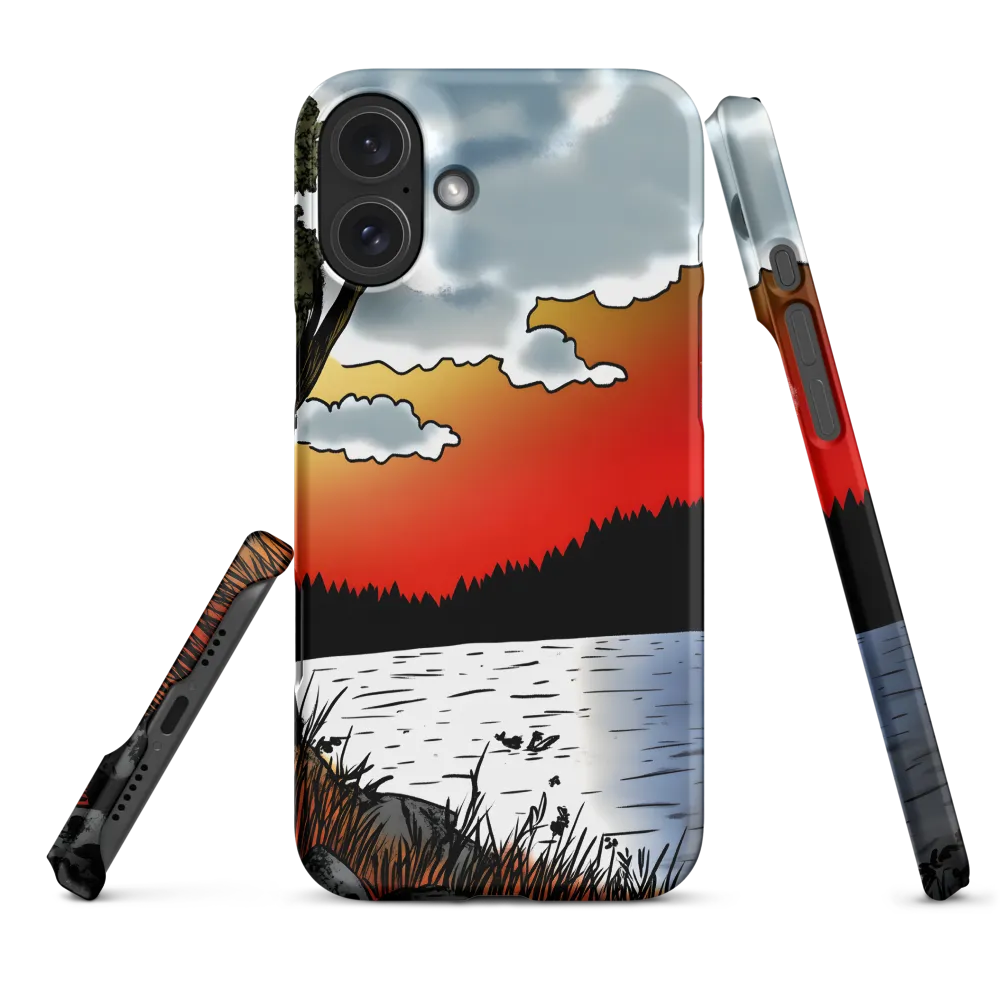 Serene Sunset Over the Lake | Phone Case |  16 Plus | Snap Case | Matte