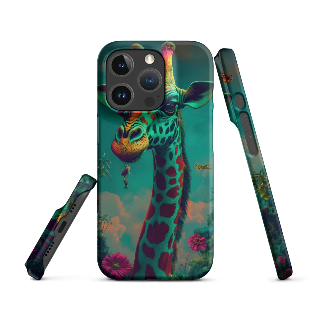 Whimsical Giraffe Among Blossoms