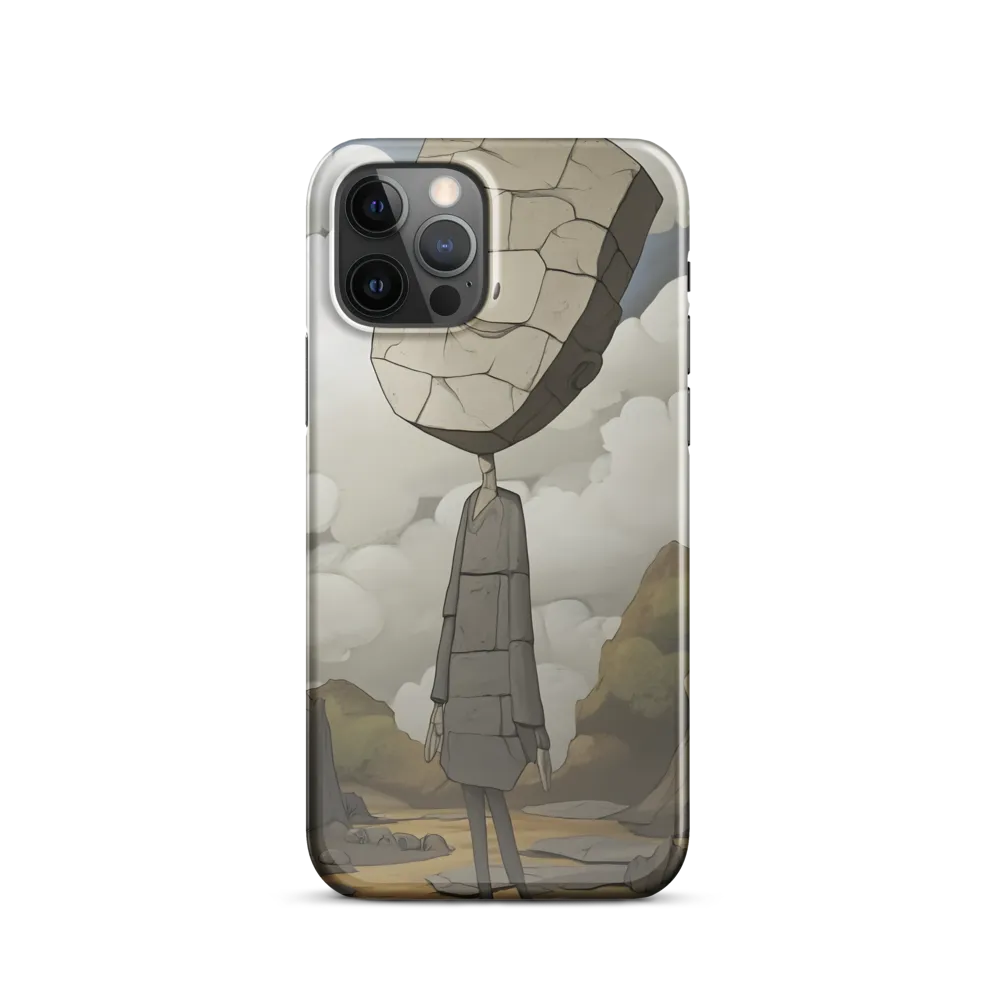 Whimsical Stone Figure in a Rocky Landscape | Phone Case |  12 Pro | Snap Case | Glossy