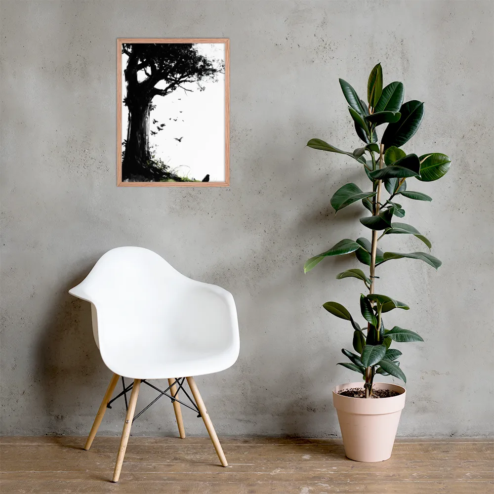 Whispers of Nature | Poster with Red oak Frame | 18″×24″
