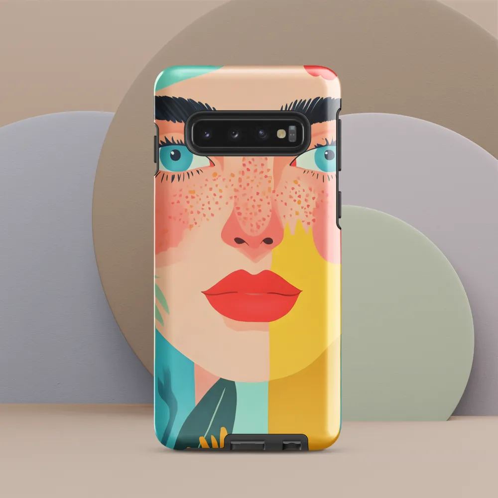 Floral Serenity: A Modern Portrait