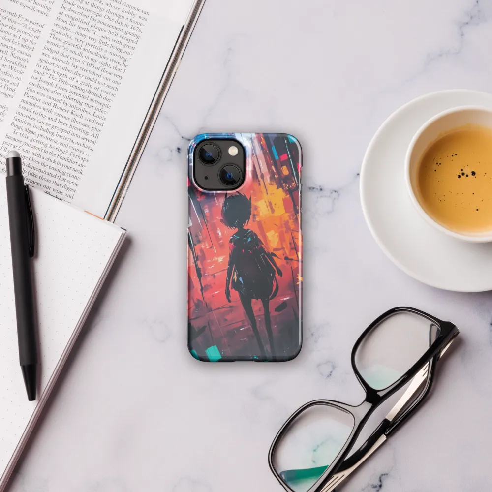 Silhouette in the Urban Abyss | Phone Case |  13 Mini | Snap Case | Glossy