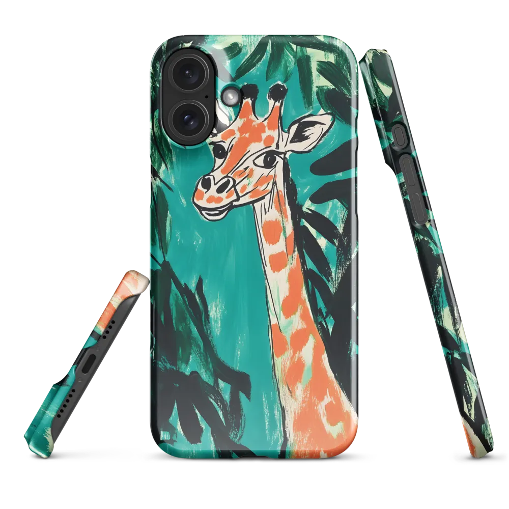 Curious Giraffe in Lush Greenery | Phone Case |  16 Plus | Snap Case | Glossy